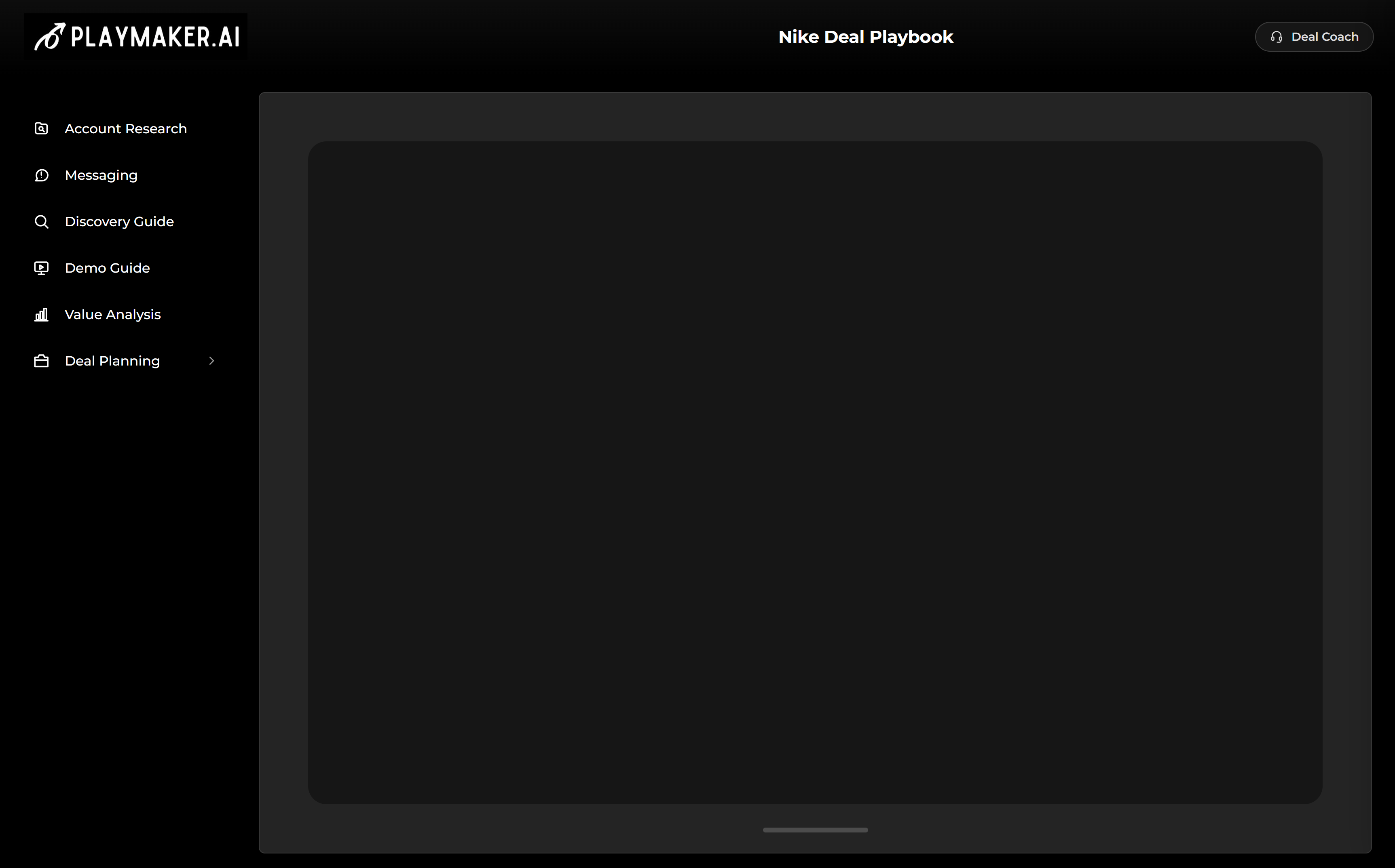 PlaymakerAI workspace showing deal-specific guidance generated from your playbook